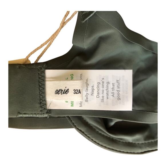 SMOOTHEZ by Aerie Full Coverage Lightly Lined Bra NWT Flexible Wire Green Sz 32A - Picture 5 of 12